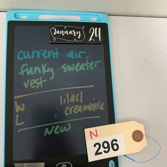 Current Air Sweater Women L Large Lilac Creamsicle Funky Ribbed Knit V Neck Vest - Picture 12 of 13